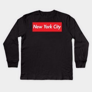 NEW YORK CITY SUPER USA LOGO NYC Kids Long Sleeve T-Shirt